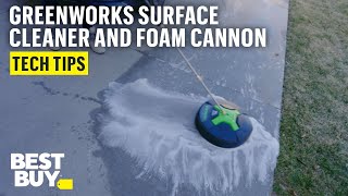 Using the Surface Cleaner and Foam Cannon with the Greenworks Pro Electric Pressure Washer