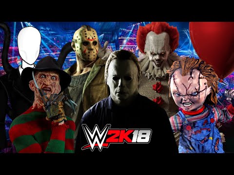 Wwe 2k18 Wtf Chucky Vs Slenderman Vs Jason Vs Michael Myers Vs Freddy Vs Pennywise Vidoemo Emotional Video Unity