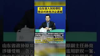 山东省政协原常委孙亮被决定逮捕