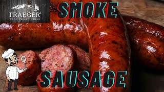SMOKE SAUSAGE - TRAEGER GRILL - How To Cook Sausages