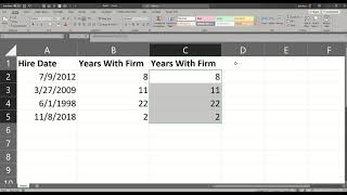 Excel Compute Years Between Dates
