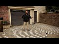 installation of a heated paver driveway