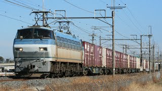 JR貨物 EF66-112牽引 コンテナ貨物 JR東北本線(宇都宮線) 栗橋～東鷲宮 区間