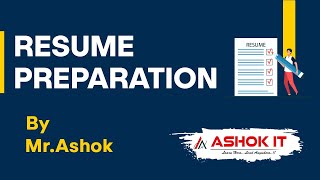 Resume Preparation Workshop By Mr. Ashok | Ashok IT