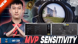 4MV DOK PUBG NO RECOIL/ZERO RECOIL SENSITIVITY CODE | NEW BGMI BEST SENSITIVITY SETTINGS