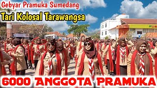 Tari Kolosal Tarawangsa 6000 anggota Pramuka. Gebyar Pramuka Sumedang.