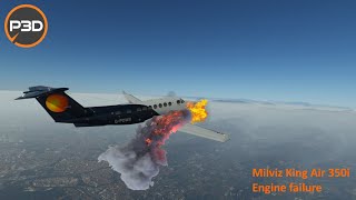 Milviz King Air 350i | Prepar3d V5.4 | Engine failure on climb