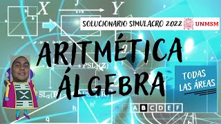 🔴Simulacro San Marcos 2022 👌 Solucionario Aritmética Álgebra