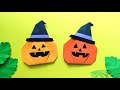 origami halloween pumpkin| halloween paper pumpkin| labu halloween dari kertas | diy halloween craft