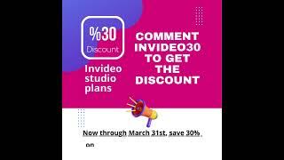 Invideo offer - 30% off ALL annual studio plans