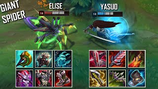 TANK ELISE vs YASUO FULL BUILD FIGHTS \u0026 Best Pentakills!