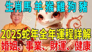 李居明2025蛇年運程完整版！生肖馬、羊、猴、雞、狗、豬，2025年婚姻、事業、財運、晉升、學業、投資、健康全年運程詳解！#風水 #生肖 #正能量 #佛教 #流量 #風水禪心