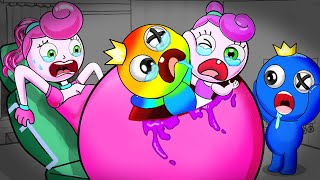 Funny story when Mommy Long Legs was pregnant - Roblox Rainbow Friends | Stop Motion Paper