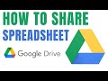 How to SHARE a Spreadsheet in Google Drive in SECONDS!
