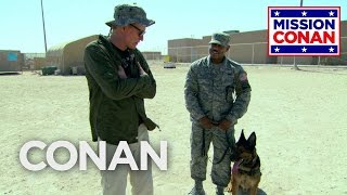 Conan Trains With The Military Working Dog Unit | CONAN on TBS