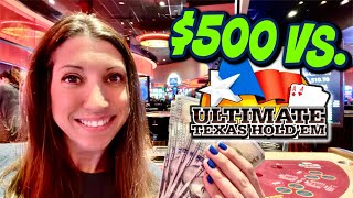 Buying in for $500 on Ultimate Texas Hold em Poker at Prairie Band Casino
