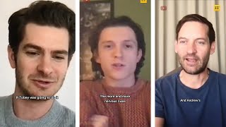 Tom Holland, Tobey Maguire & Andrew Garfield's FIRST INTERVIEW #Shorts