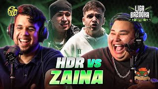 ZAINA MOSTRANDO AUTORIDAD y HDR BIEN PREPARADO! - Reccionamos a Zaina vs HDR - Liga Bazooka - EYOUTV