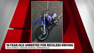 Illegal dirt bike seized, man arrested in Springfield