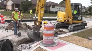 Road Construction Preparing For New Asphalt