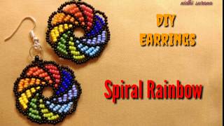 DIY Earrings | 🌈Spiral Rainbow🌈 | (0047)