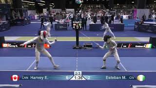 2023 243 T64 08 F F Individual Milano ITA WCH BLUE ESTEBAN CIV vs HARVEY CAN