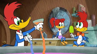 Woody makes special candy with science | Woody Woodpecker