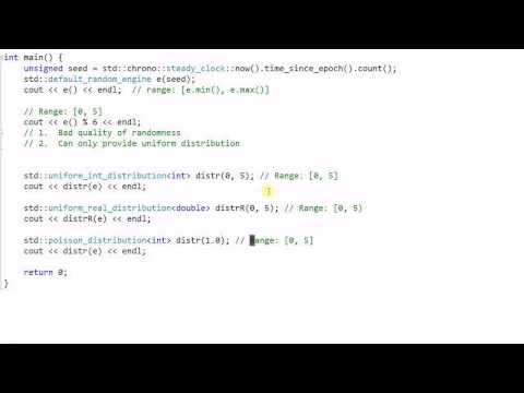 C++ 11 Library: Random Number Distribution C++ 11 Library: Random Number Distribution