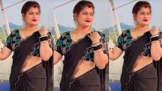 Bong Saree sundari - Neha Ahuja | Saree Lover | Black Saree with Matching Blouse | Saree Sundari