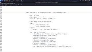 FreeCodeCamp Python Scientific Computing Arithmetic Formatter Solution