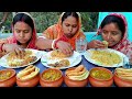 chicken biryani mutton fat ghugni naan salad challenging video... with punishment 🤮 asmr