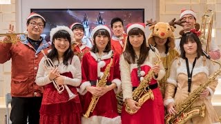 [吹奏楽団 晴吹] 岡山一番街 クリスマス・ミニコンサート 金管五重奏 (2014.12.20) [4K UHDTV]