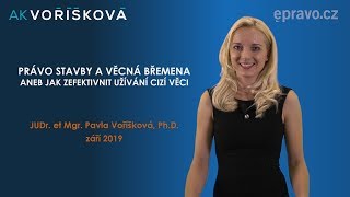 Pavla Voříšková: Právo stavby - soubor videopřednášek