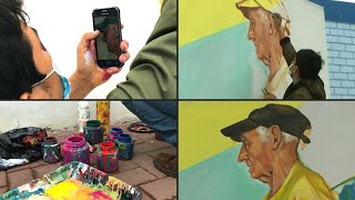 Muralista peruano inmortaliza gratis a humildes víctimas del coronavirus | AFP