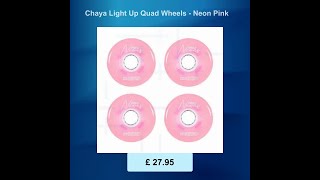 Chaya Light Up Quad Wheels - Neon Pink