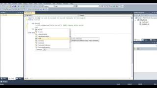 Vb.Net Tutorial : Hello World Applications