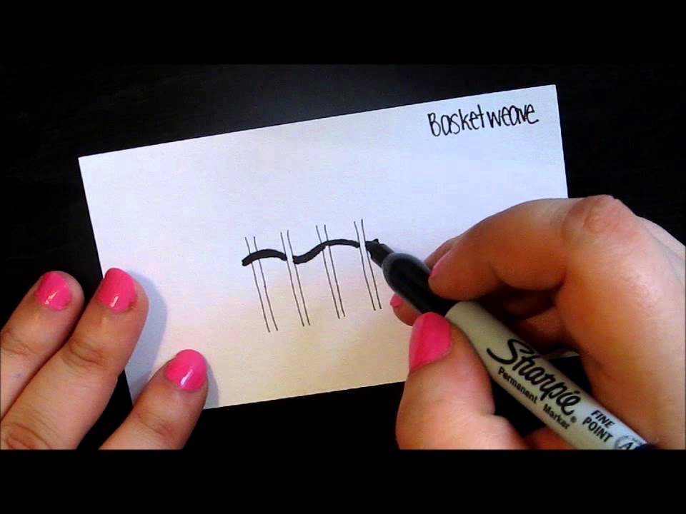 Tangle Tutorial Basketweave Youtube