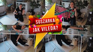 Suszarka na pranie 20 metrów ?! teleskopowa rozsuwana test opinia Millena Magic // okonasznurku vlog