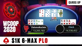 PalomoBuchón's LUCKIEST card ♠️ WCOOP 14-H: $1k 6-MAX PLO HIGHLIGHTS ♠️ PokerStars