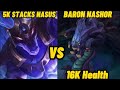 Wild Rift Nasus 5K stacks vs Baron Nashor 16k Health | LOL WILDRIFT