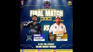 2024 C\u0026DCL Weeknight T20 Division 1 FINAL - Shaheen Gladiators VS Gujarat Lions