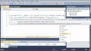 Visual Basic Tutorial - 40 - MessageBox Input