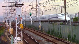 【N700A】東海道新幹線阪急京都線並走区間　大山崎駅－水無瀬駅