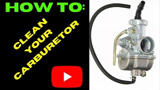 CHINESE Tao Tao/ Coolster carburetor cleaning - HOW TO