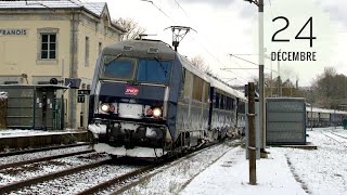 24 Décembre - Des trains dans la neige