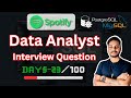 SQL Data Analysis Interview Question #23/100 | SQL Challenge | SQL Tutorials | Spotify Business