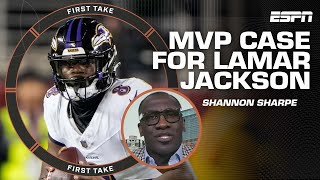 Shannon Sharpe makes an MVP case for Lamar Jackson 👀 | First Take