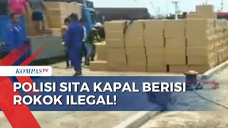 Polairud Baharkam Polri Sita Kapal Berisi Ratusan Ribu Rokok Ilegal Tanpa Cukai!