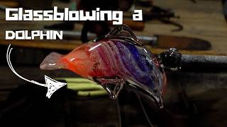 Glassblowing a Dolphin sculpture | Full walkthrough & explanation