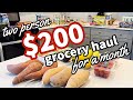 Two Person $200 Grocery Haul for a  MONTH | How I Eat Healthy for CHEAP!💵 Vlogmas Day 4